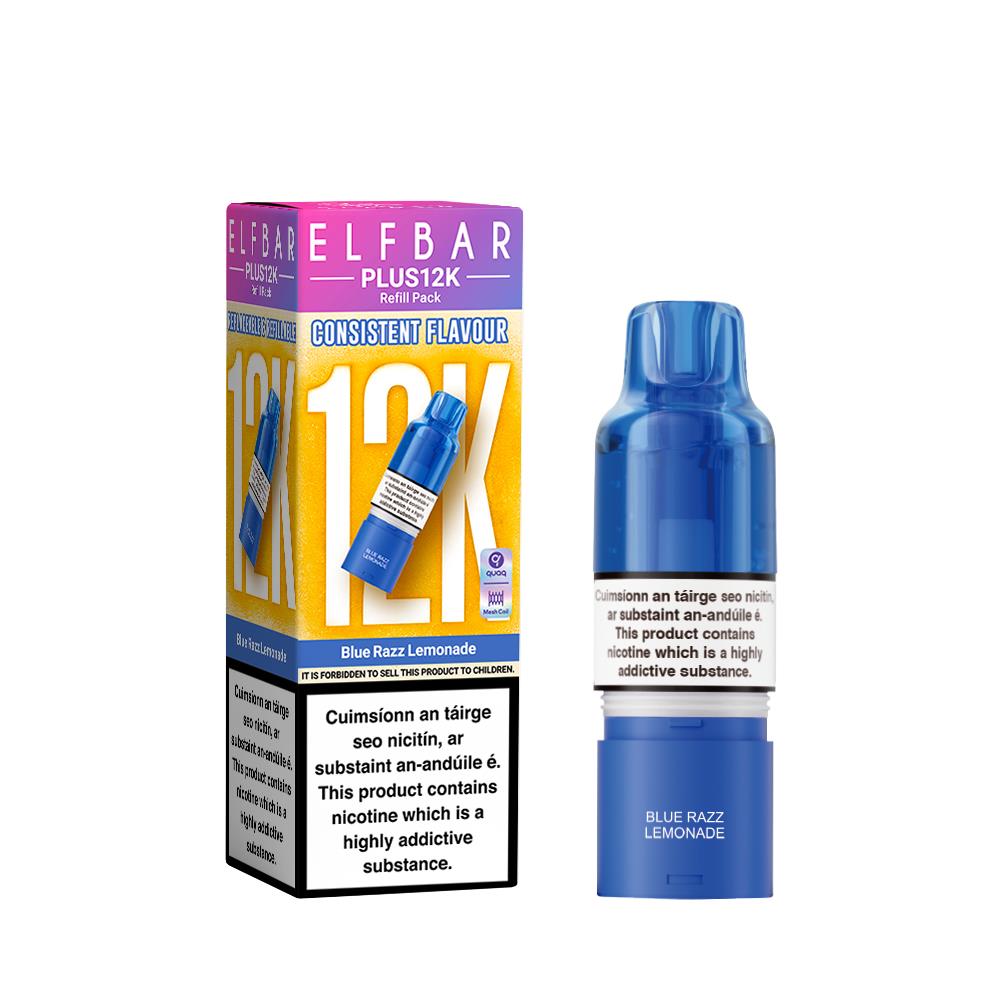 elf bar st razz flavor Bar: Elfplus 12K Pod Blue Lemonade 2ml 20mg nj-restricted-flavors FLAVOR:SOUR BLUE DUST Peach Blue Slushy Geek