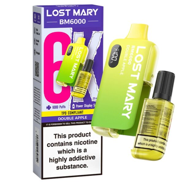 Lost Mary: BM6000 Double Apple 20mg Lost Mary: BM6000 Double Apple 20mg