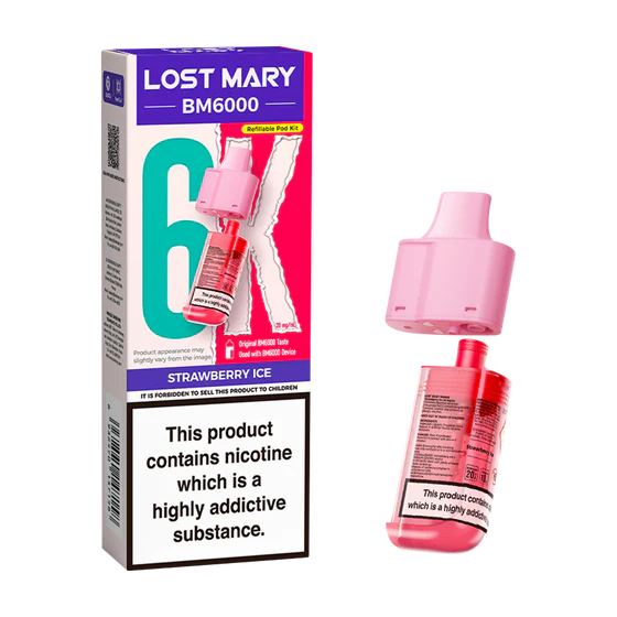 Elf Bar: BM6000 Refill Strawberry Ice 20mg