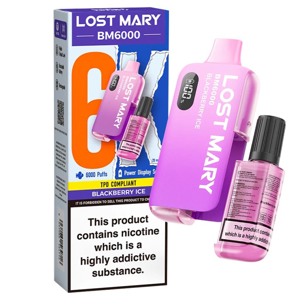 Lost Mary: BM6000 Blackberry Ice 20mg