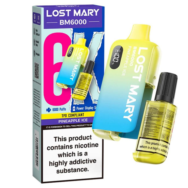Lost Mary: BM6000 Pineapple Ice 20mg Lost Mary: BM6000 Pineapple Ice 20mg