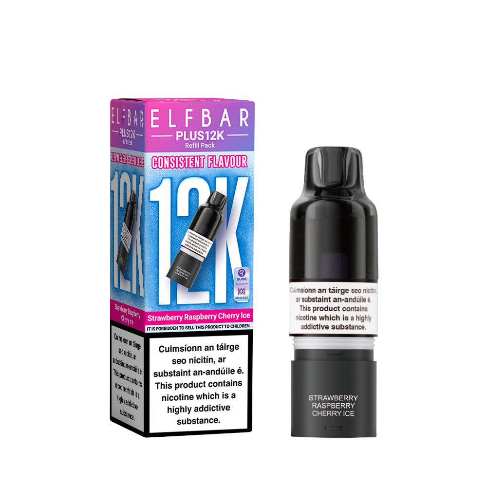 Elf Bar: Elfplus 12K Pod Straw Rasp Cherry Ice 2ml 20mg