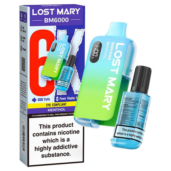 rechargeable lost mary 6000 Lost Mary BM600 Prefilled Pod Vape Kit 20mg
