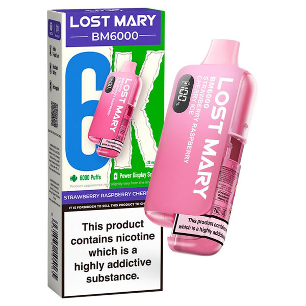 Elf Bar: BM6000 Strawberry Raspberry Cherry Ice 20mg Elf Bar: BM6000 Strawberry Raspberry Cherry Ice 20mg
